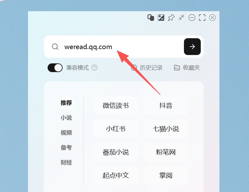 输入网址截图演示